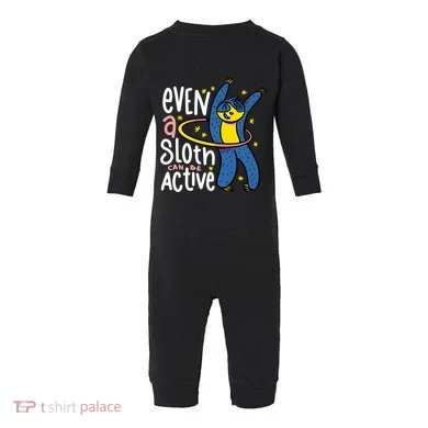 Active Sloth Funny Infant Fleece One Piece