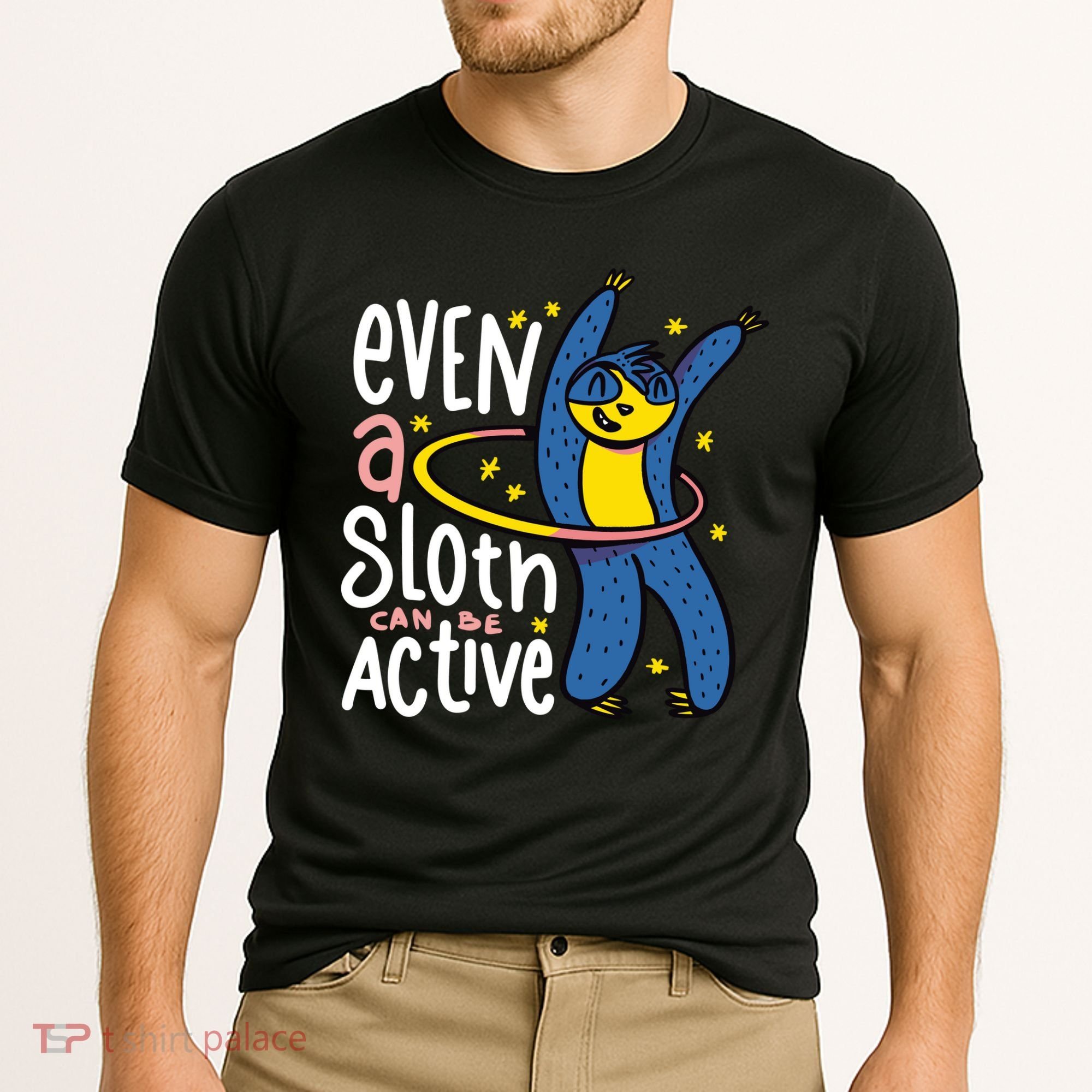 Active Sloth Funny Cooling Performance Crew T-Shirt