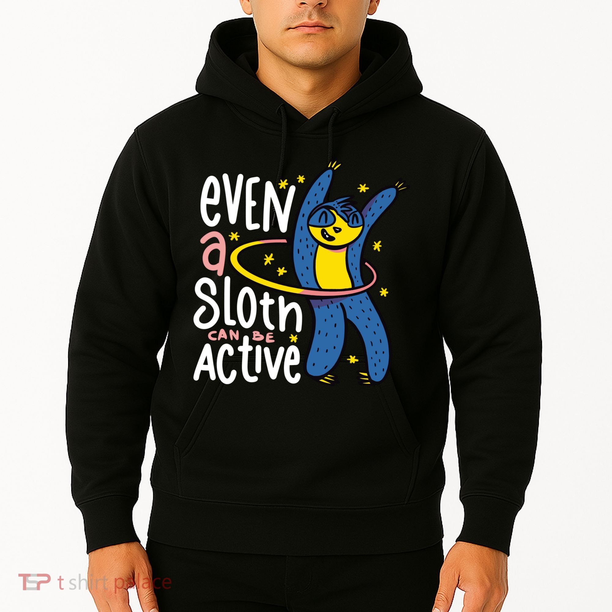 Active Sloth Funny Hoodie
