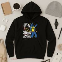 Active Sloth Funny Hoodie thumb 3