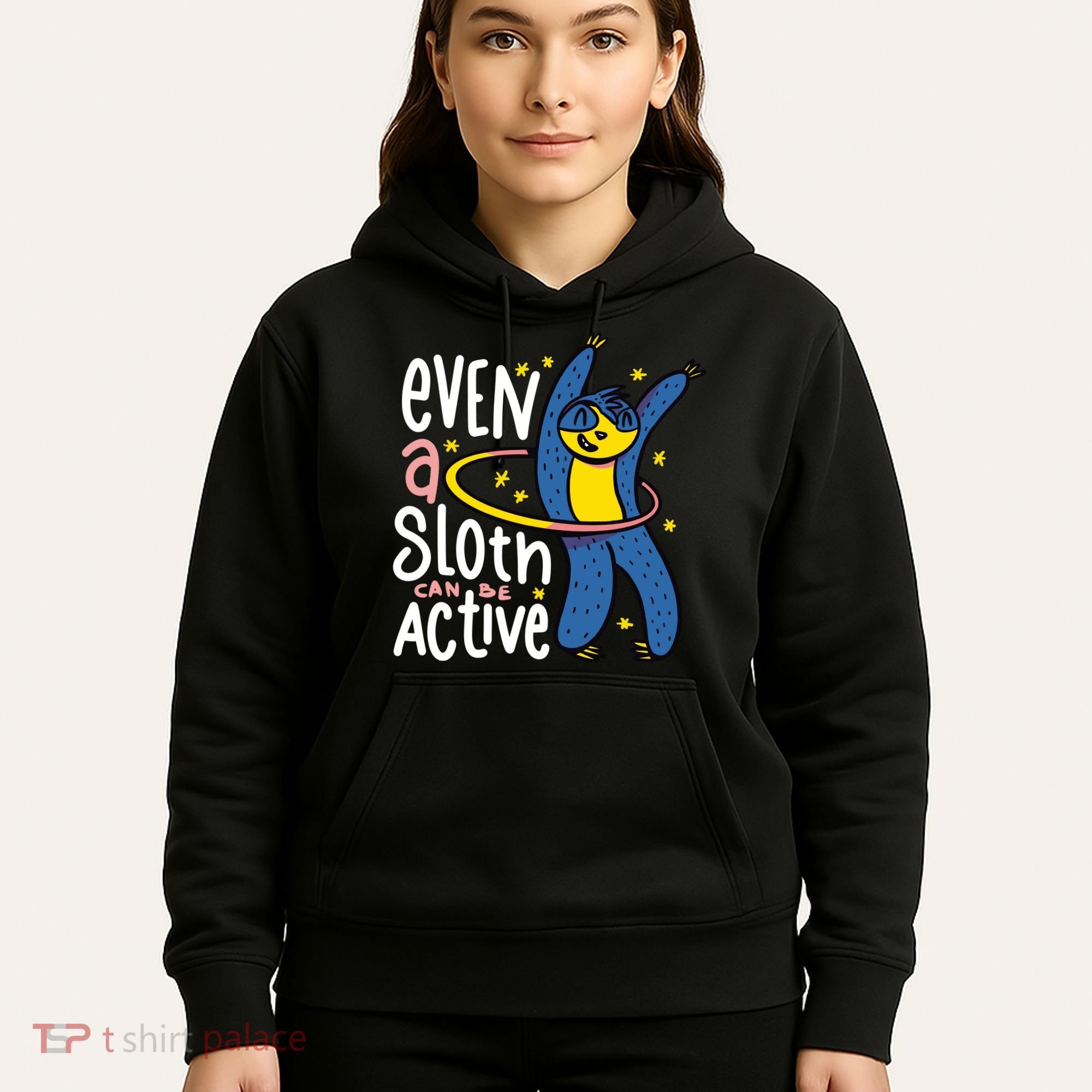 Active Sloth Funny Hoodie