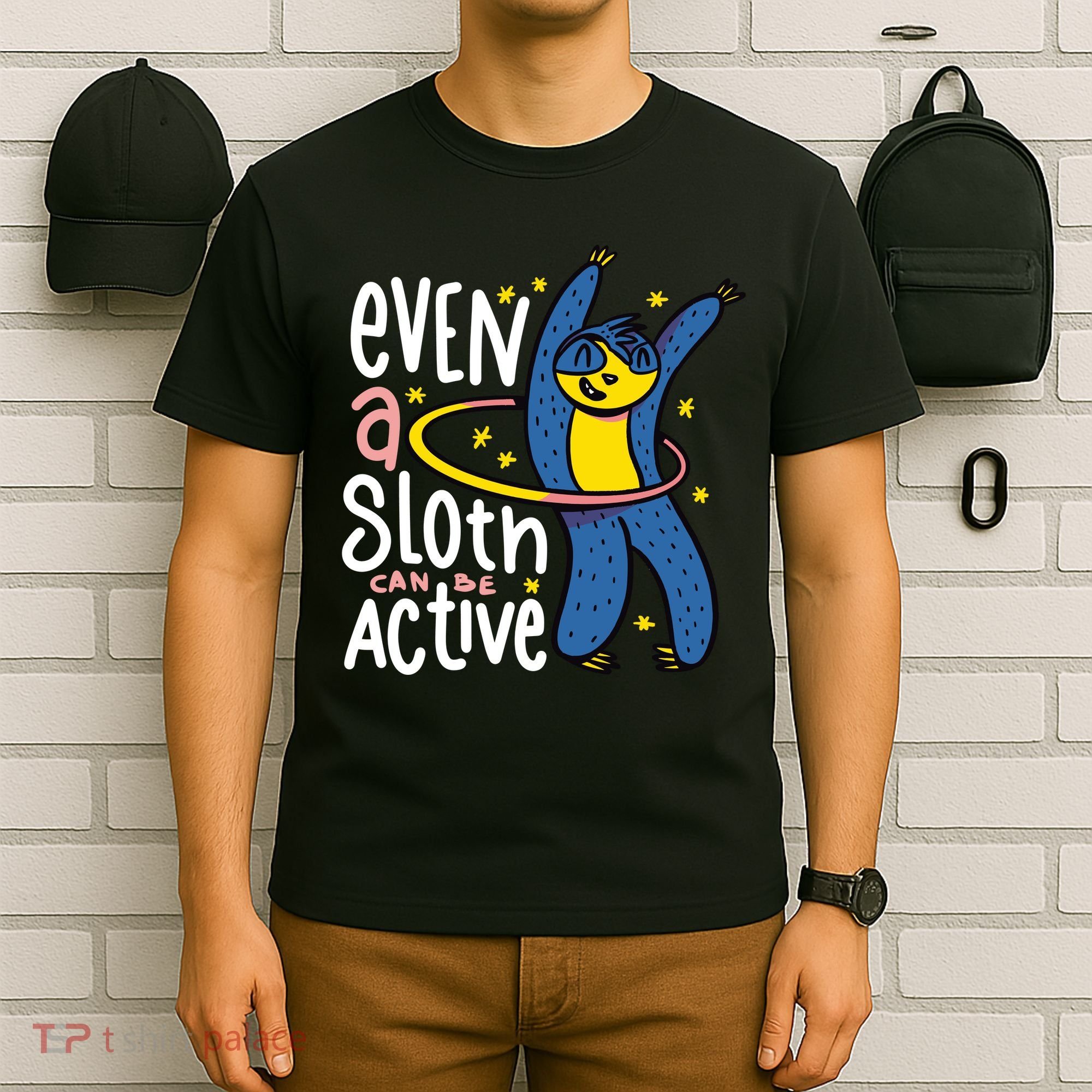 Active Sloth Funny T-Shirt