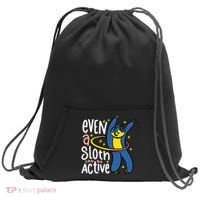Active Sloth Funny Sweatshirt Cinch Pack Bag thumb 0