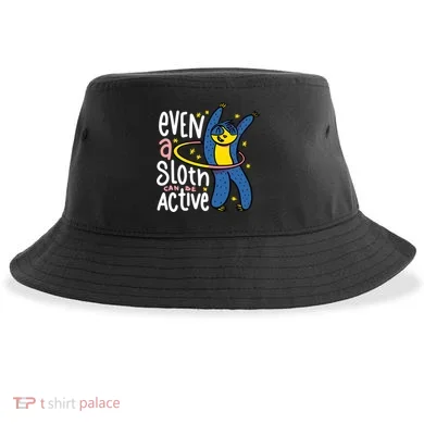 Active Sloth Funny Sustainable Bucket Hat