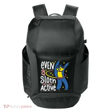 Active Sloth Funny Sport-Tek Club Rec Backpack