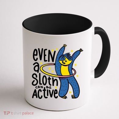 Active Sloth Funny Coffee Mug back