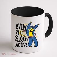 Active Sloth Funny Coffee Mug thumb 1