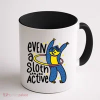 Active Sloth Funny Coffee Mug thumb 1