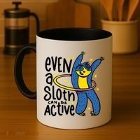 Active Sloth Funny Coffee Mug thumb 4