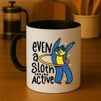 Active Sloth Funny Coffee Mug thumb 4