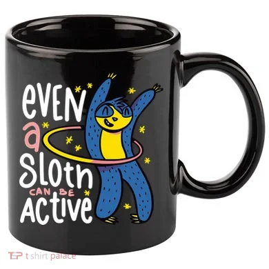 Active Sloth Funny 11oz C Handle Ceramic Mug