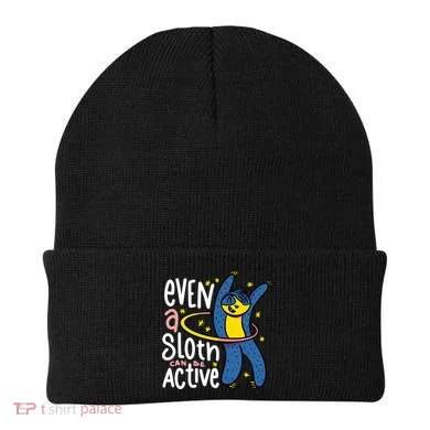 Active Sloth Funny Beanie