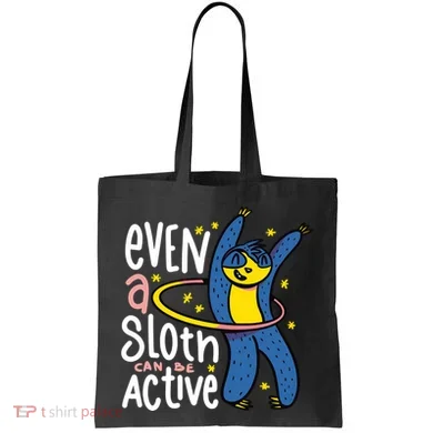 Active Sloth Funny Tote Bag