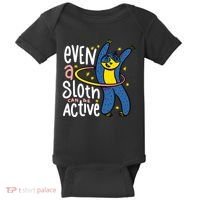 Active Sloth Funny Baby Bodysuit thumb 0