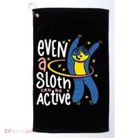 Active Sloth Funny Golf Towel thumb 0