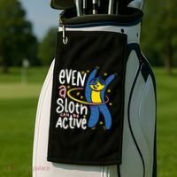 Active Sloth Funny Golf Towel thumb 2
