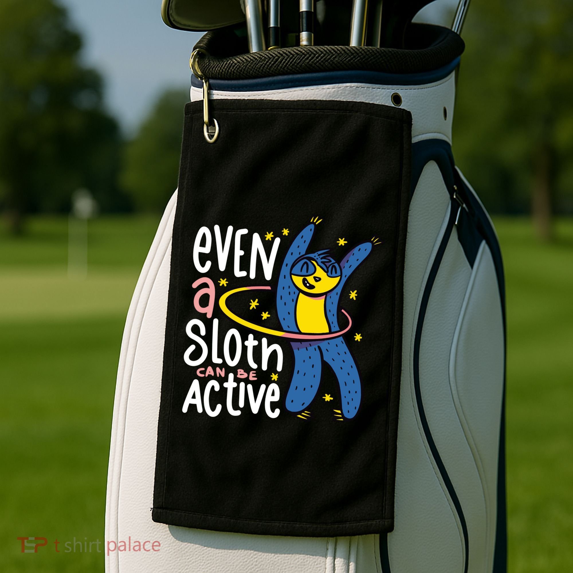 Active Sloth Funny Golf Towel