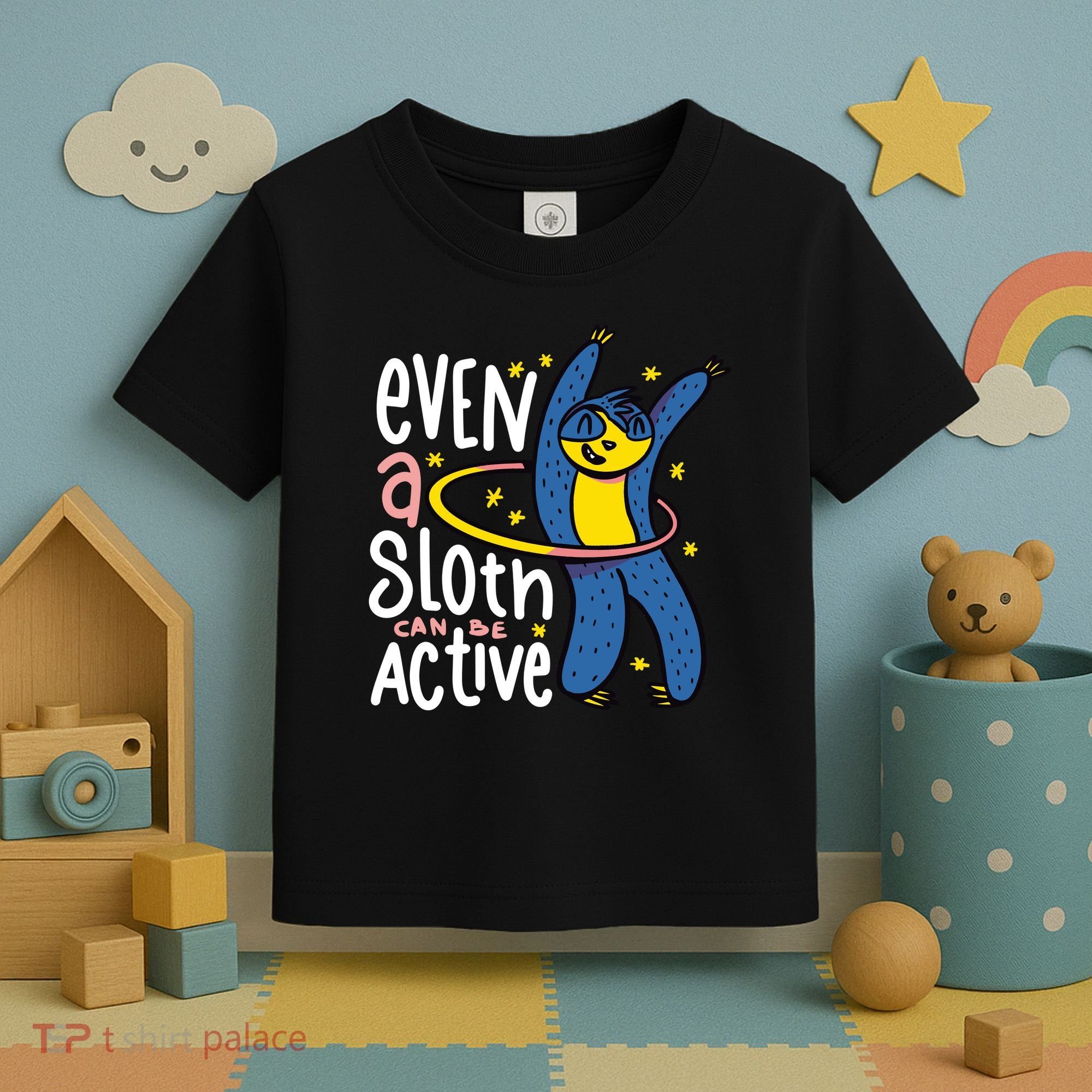 Active Sloth Funny Toddler T-Shirt