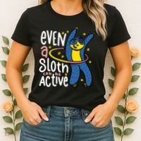 Active Sloth Funny Women's T-Shirt thumb 2