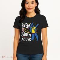 Active Sloth Funny Women's T-Shirt thumb 4