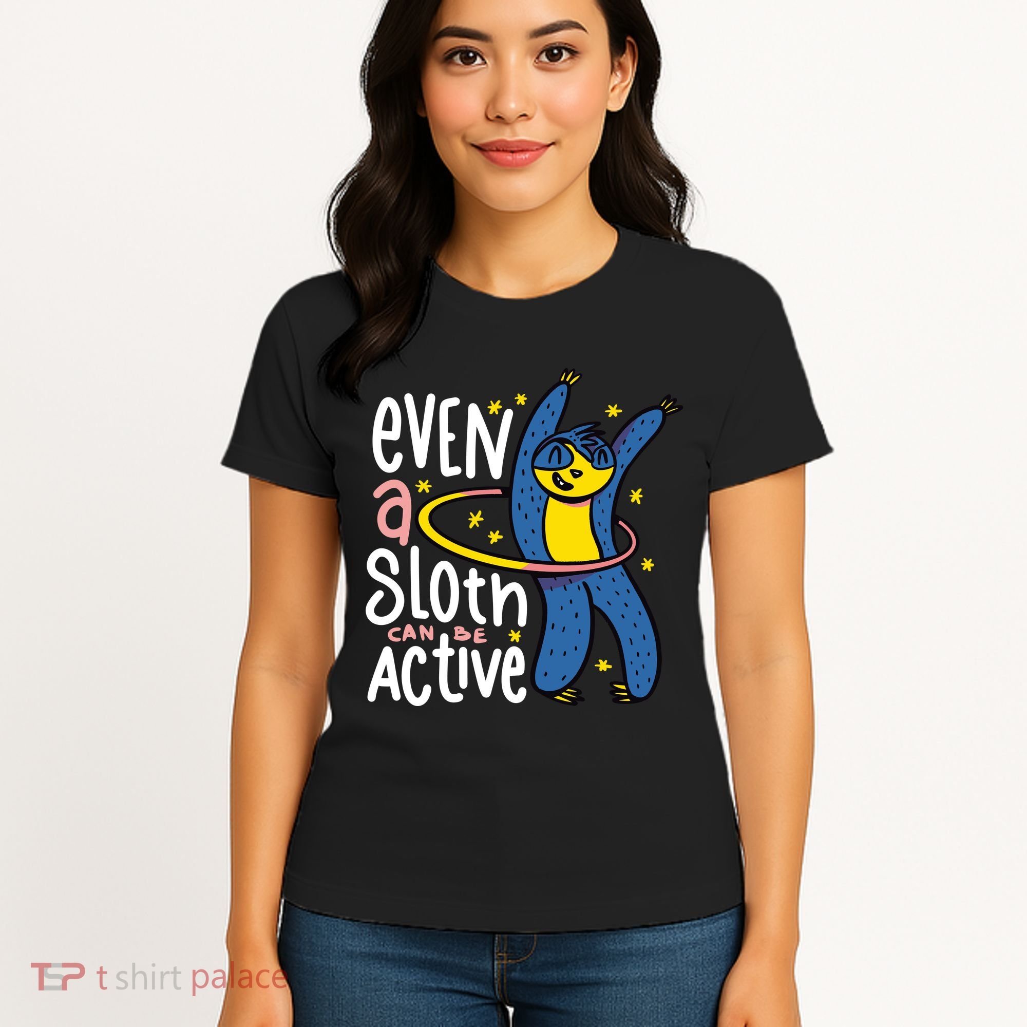 Active Sloth Funny Women's T-Shirt