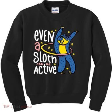 Active Sloth Funny Kids Sweatshirt