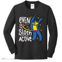 Active Sloth Funny Kids Long Sleeve Shirt thumb 0