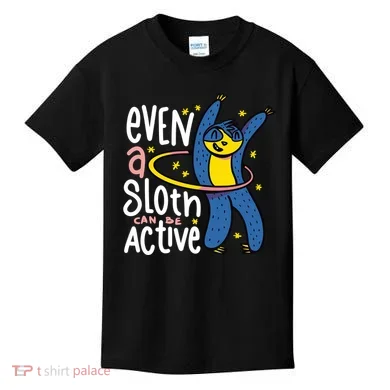 Active Sloth Funny Kids T-Shirt