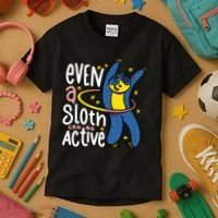 Active Sloth Funny Kids T-Shirt thumb 3