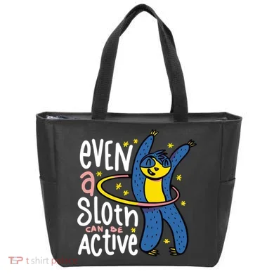 Active Sloth Funny Tote Bag