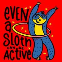 Active Sloth Funny Santa Hat thumb 1