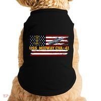 Aircraft Carrier Uss Midway Cva41 Veterans Day FatherS Day Doggie Tank thumb 0