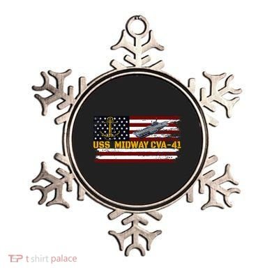 Aircraft Carrier Uss Midway Cva41 Veterans Day FatherS Day Ornament
