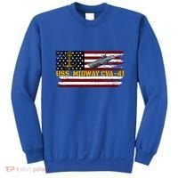 Aircraft Carrier Uss Midway Cva41 Veterans Day FatherS Day Sweatshirt thumb 0