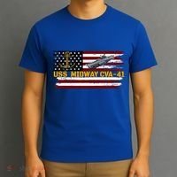 Aircraft Carrier Uss Midway Cva41 Veterans Day FatherS Day T-Shirt thumb 3