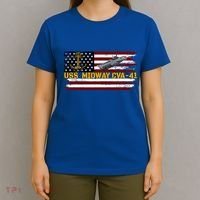 Aircraft Carrier Uss Midway Cva41 Veterans Day FatherS Day T-Shirt thumb 4