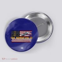 Aircraft Carrier Uss Midway Cva41 Veterans Day FatherS Day Button thumb 0
