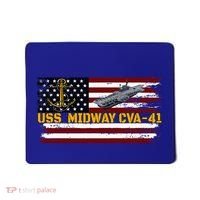 Aircraft Carrier Uss Midway Cva41 Veterans Day FatherS Day Mousepad thumb 0