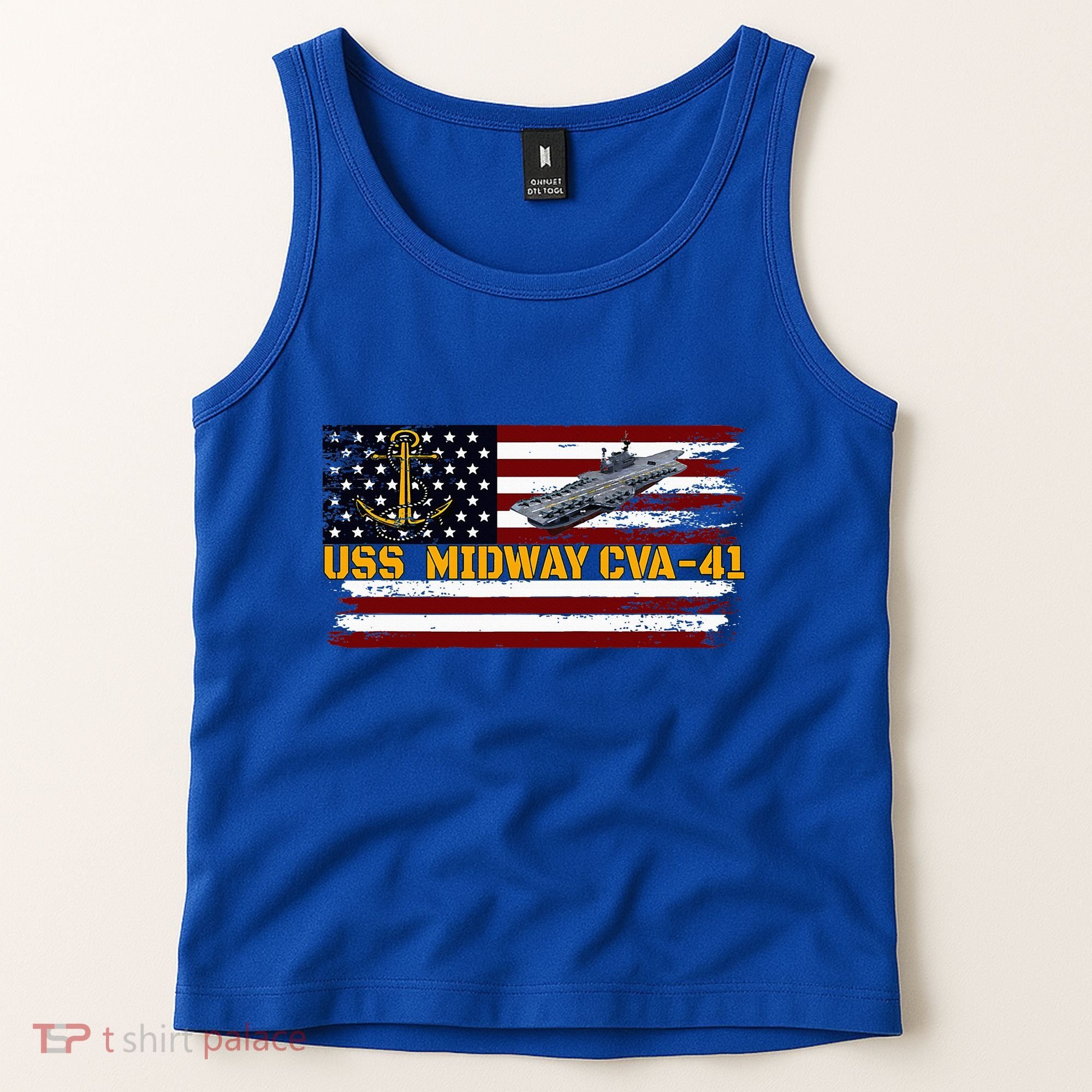 Aircraft Carrier Uss Midway Cva41 Veterans Day FatherS Day Tank Top