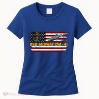 Aircraft Carrier Uss Midway Cva41 Veterans Day FatherS Day Women's T-Shirt thumb 0