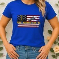 Aircraft Carrier Uss Midway Cva41 Veterans Day FatherS Day Women's T-Shirt thumb 2