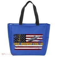 Aircraft Carrier Uss Midway Cva41 Veterans Day FatherS Day Tote Bag thumb 0
