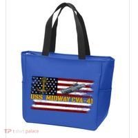 Aircraft Carrier Uss Midway Cva41 Veterans Day FatherS Day Tote Bag thumb 3
