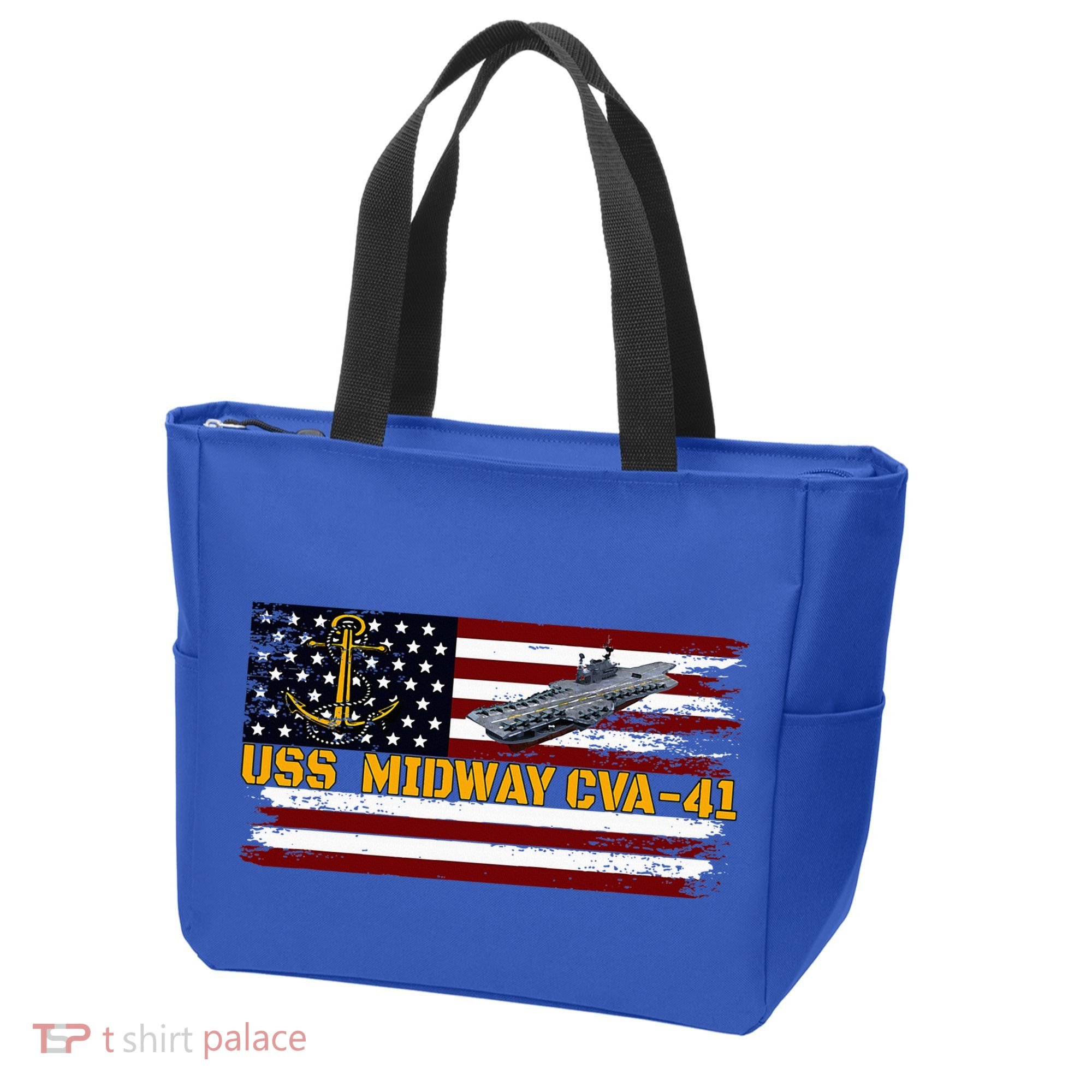 Aircraft Carrier Uss Midway Cva41 Veterans Day FatherS Day Tote Bag