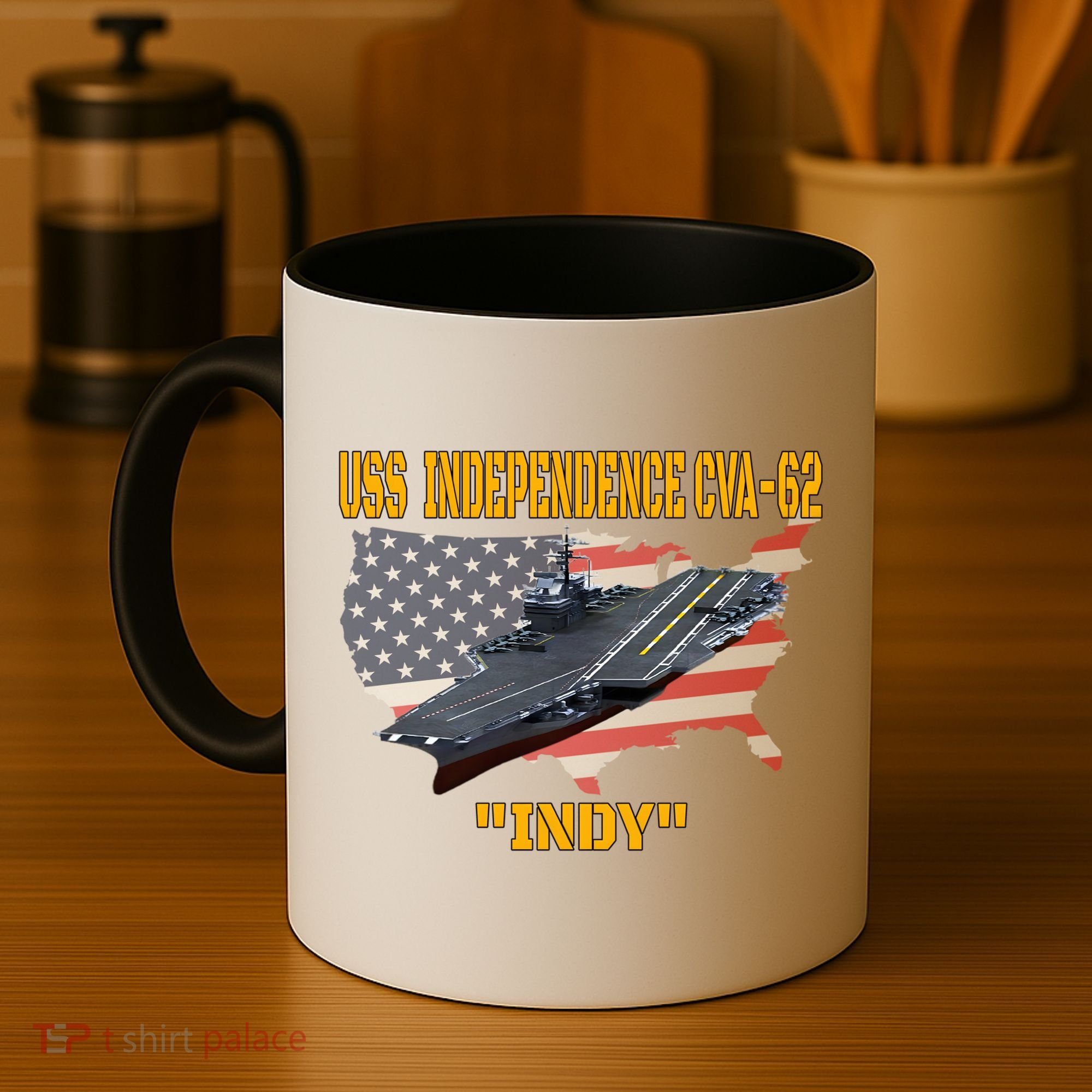 Aircraft Carrier Uss Independence Cvagift62 Veterans Day Gift Coffee Mug