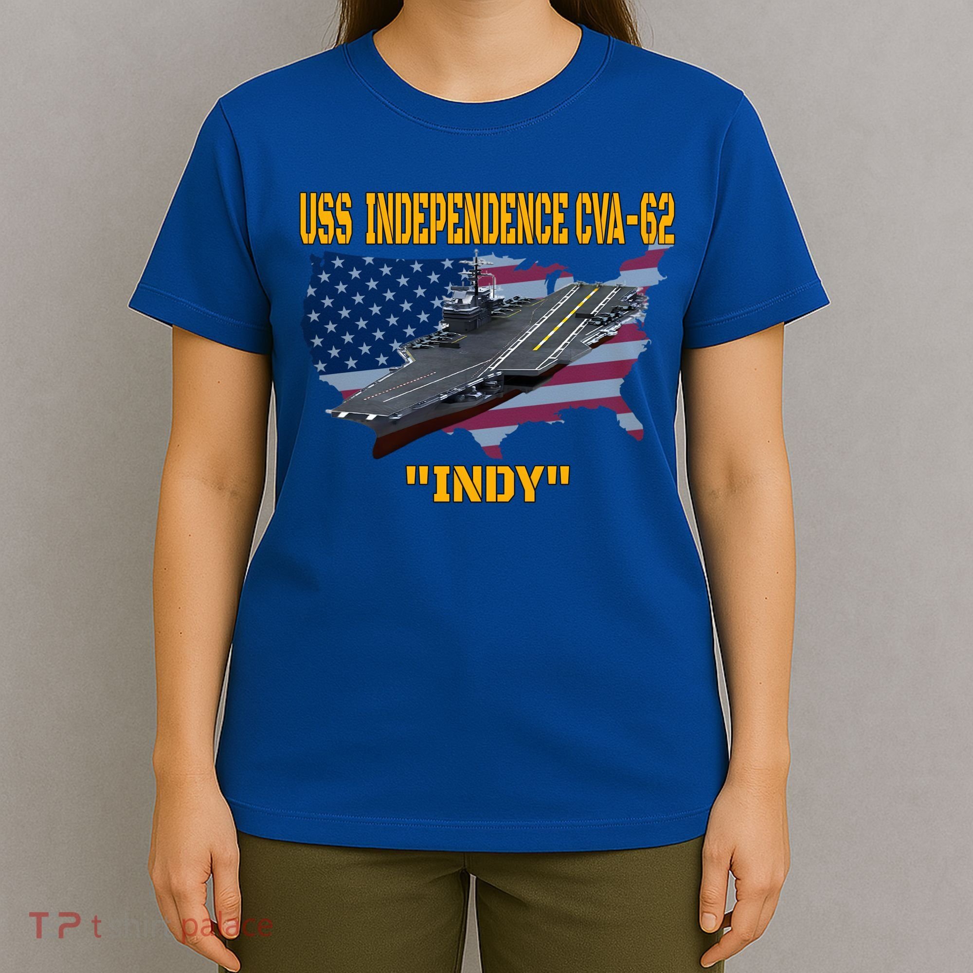 Aircraft Carrier Uss Independence Cvagift62 Veterans Day Gift T-Shirt
