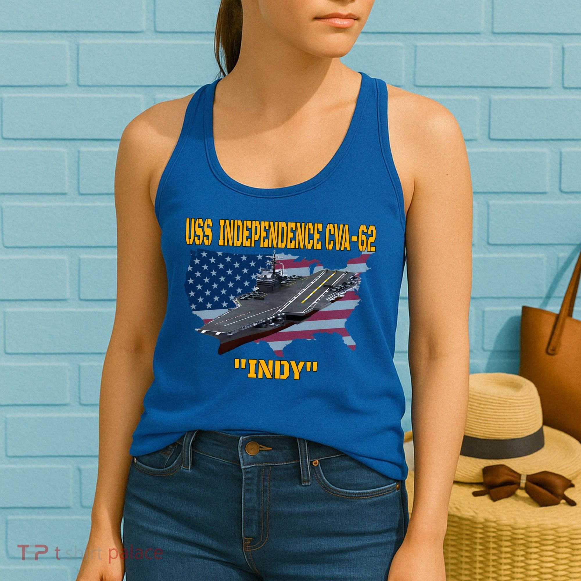 Aircraft Carrier Uss Independence Cvagift62 Veterans Day Gift Women's Tank Top