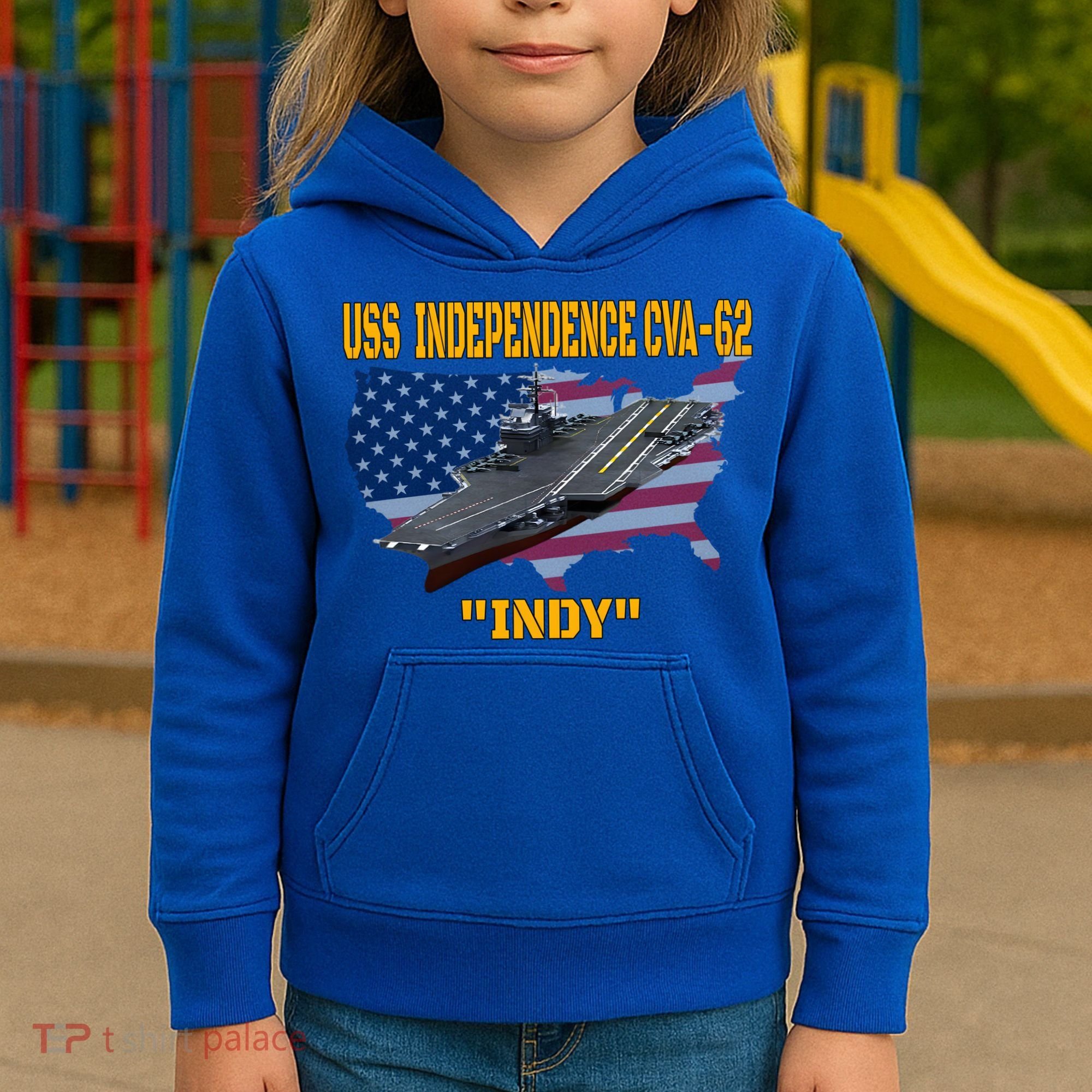 Aircraft Carrier Uss Independence Cvagift62 Veterans Day Gift Kids Hoodie