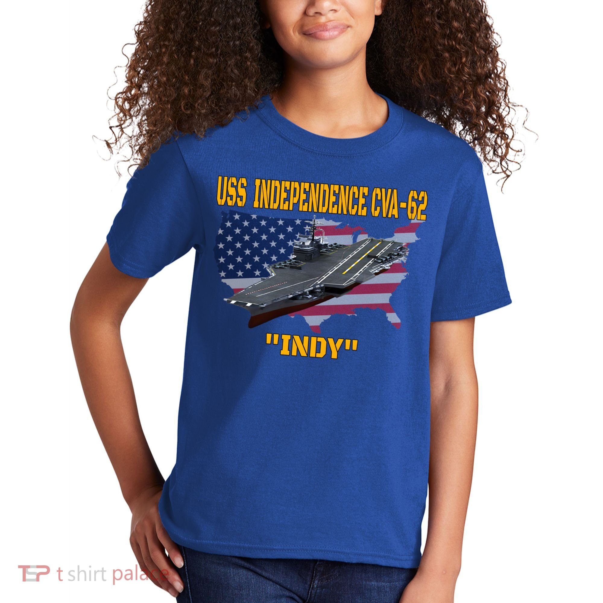 Aircraft Carrier Uss Independence Cvagift62 Veterans Day Gift Kids T-Shirt