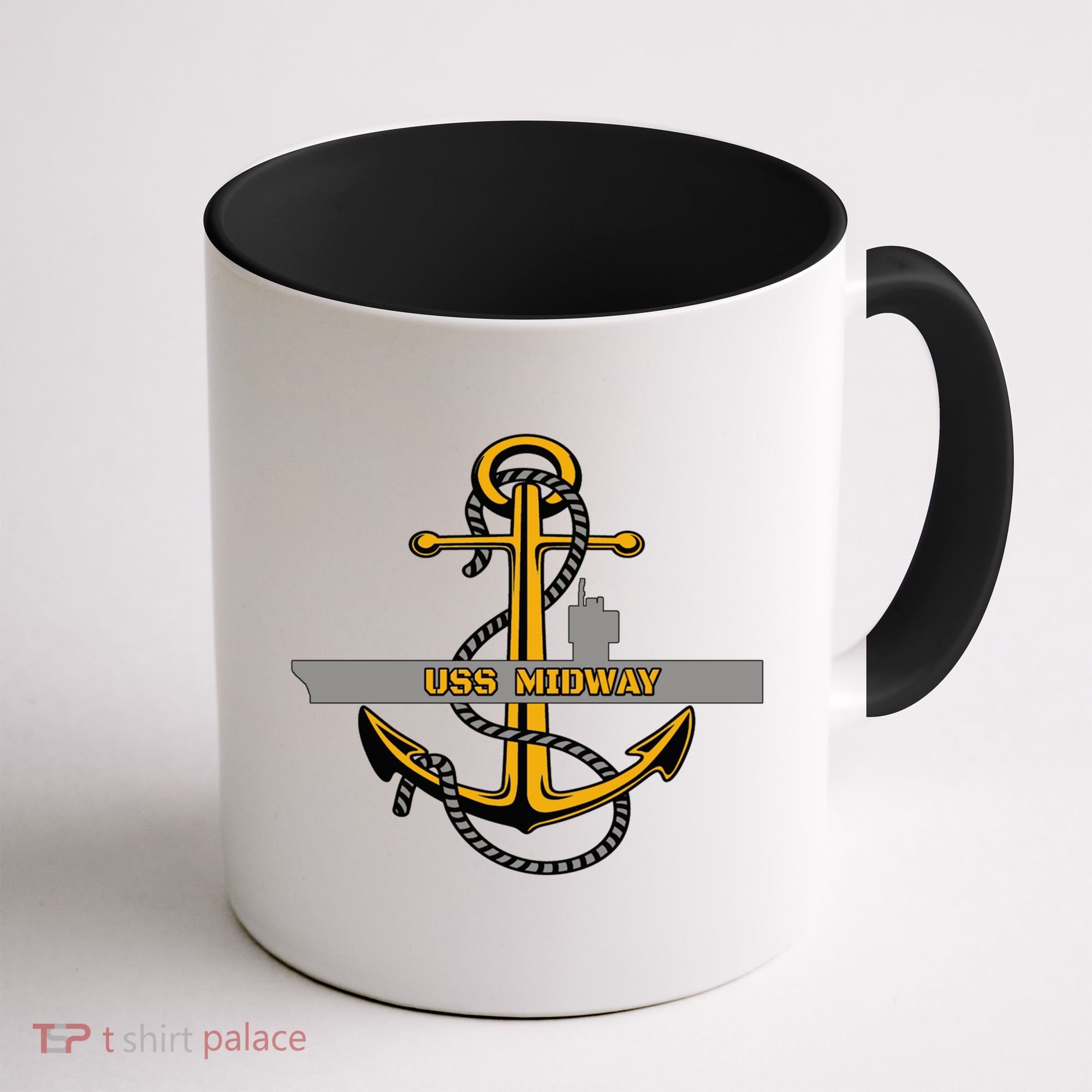 Aircraft Carrier Uss Midway Veterans Day Grandpa Dad Son Boy Gift Coffee Mug